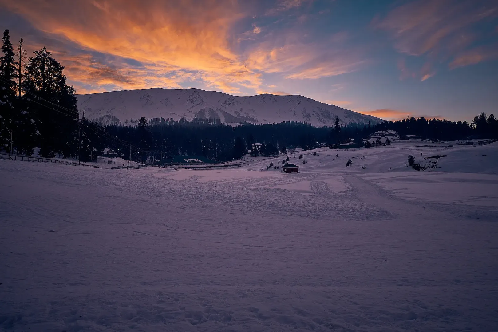 Snow-capped peaks and winding valleys of Sonamarg, Kashmir